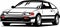 Classic vintage retro legendary Japanese sports car Honda CRX