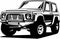 Classic vintage retro legendary Japanese sports car Nissan Patrol