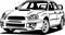 Classic vintage retro legendary sport car Subaru Impreza