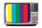 Classic Vintage Retro Style old television with NTSC tv pattern signal