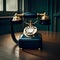 Classic vintage rotary telephone - ai generated image