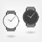 Classic watch simple icons. Isolated vector sign in two colour