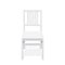 Classic white chair with back. Vector illustration.