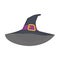 Classic witch hat with purple belt