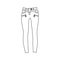 Classic women jeans icon, outline style