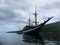 A classic wooden Indonesian boat for diving safaris.