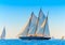 Classic wooden sailing boat