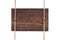 Classic wooden signboard of dark wood, hanging on four ropes. Isolated