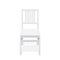 Classic wooden white chair with back.