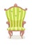 Classic wooden yellow chair