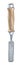 Classic woodworkers tool wide chisel with wooden handle isolated