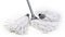 Classic yarn mop with replaceable working heads on white background