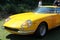 Classic yellow Ferrari sports car nose