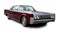 Classical American Vintage car 1961 Lincoln Continental limousine. White background