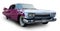 Classical American Vintage car Cadillac Eldorado 1959. White background