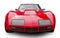 Classical American vintage sports car 1977 Chevrolet Corvette Stingrey. White background. Front view