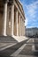 Classical antic columns at front of the Pantheon in Paris