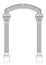 Classical arch with Greek corinthian columns