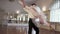 Classical ballet dancing, man flips woman upside down and twirls