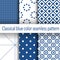 Classical blue color seamless geometric pattern . Textile design, fabric. ornament concept. Material design style. Light blue