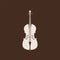 Classical cello icon. Isolated Vector String ill.