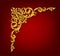 Classical decorative elements in baroque style. Holiday decor from gold elements 