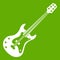 Classical electric guitar icon green