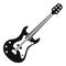 Classical electric guitar icon, simple style