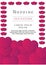 Classical floral pink color hart wedding invitation