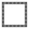 Classical Greek meander, square frame, made of seamless meander pattern