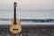 Classical guitar on a background of the sea