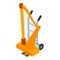Classical harp icon isometric vector. Stringed music instrument on cargo trolley