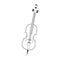 Classical instruments, cello icon image