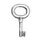 Classical Key Filigree Medieval Monochrome Vector