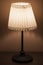 Classical lamp with round fabric lampshade