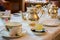 Classical London afternoon tea with English breakfast