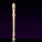 Classical musical instrument is the block flute on black background