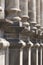 Classical stone columns on a chuch entrance portico