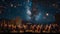 Classical Symphony Orchestra Playing Live under the Starry Night Sky