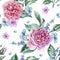 Classical Watercolor Vintage Floral Seamless Pattern