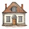 Classicism-inspired Hand-colored Trompe-l\\\'oeil Illustration Of A 16th Century Danish Design House