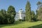 Classicist-style manor house and castle in Topolcianky park. Slovakia