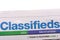 Classifieds newspaper