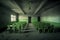 Classroom in an abandoned school - ai
