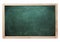 Classroom black chalk board green color isolated on white