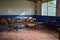 Classroom with chairs and desks in a public school in Nicaragua.