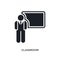 classroom isolated icon. simple element illustration from humans concept icons. classroom editable logo sign symbol design on