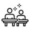 Classroom lesson icon, outline style