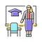 classroom management primary school color icon vector illustration