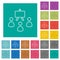 Classroom outline square flat multi colored icons